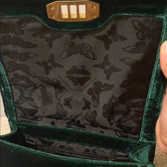 Rebecca Minkoff Green Velvet Bag with Gold Chain - Picture 3 of 8